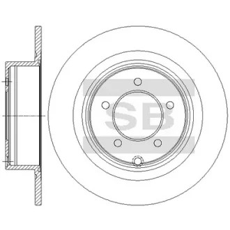 Диск тормозной (кратно 2) задний Mitsubishi ASX (10-) (D=302.0mm) Hi-Q (SANGSIN) SD4372