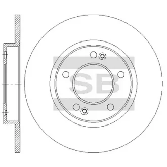 Диск тормозной (кратно 2) задний Hyundai i30 (11-) (D=272.0mm) Hi-Q (SANGSIN) SD1180