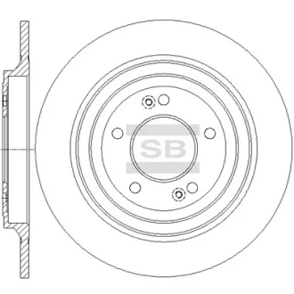 Диск тормозной (кратно 2) задний Tucson (15-) (D=302.0mm) Hi-Q (SANGSIN) SD1152
