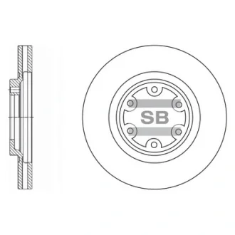 Диск тормозной (кратно 2) передний (вентилируемый) Terracan (D=280.1mm) Hi-Q (SANGSIN) SD1049