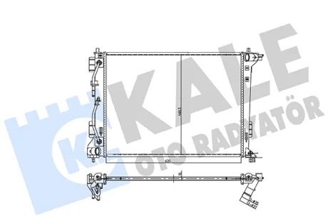 Радіатор охолодження двигуна (паяний) Hyundai Tucson (15-), iX35 (09-)/KIA Sportage (15-) 1.6i, 2.0i KALE OTO RADYATOR 361980