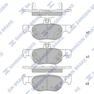 Колодки тормозные задние Mazda 3 (19-), CX30 (20-) Hi-Q (SANGSIN) SP4382