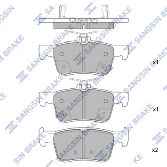 Колодки тормозные задние Honda Accord (18-) Hi-Q (SANGSIN) SP4315