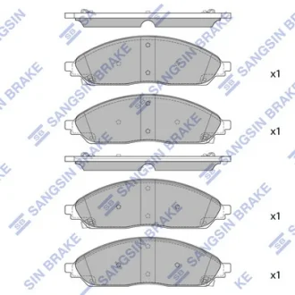Колодки тормозные передние Jeep Grand Cherokee (22-), Chrysler Pacifica (20-) Hi-Q (SANGSIN) SP4196