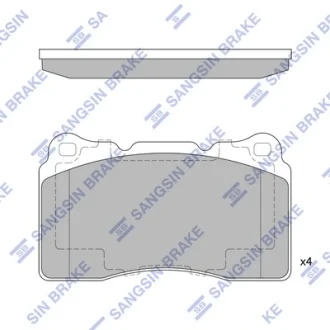 Колодки тормозные передние Renault Megane III (09-), Volvo S60 (04-) Hi-Q (SANGSIN) SP4145A