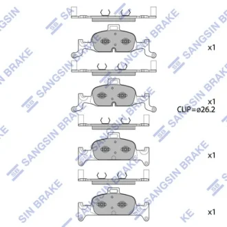 Колодки тормозные передние Audi A4 (15-), A5 (19-) Hi-Q (SANGSIN) SP4111