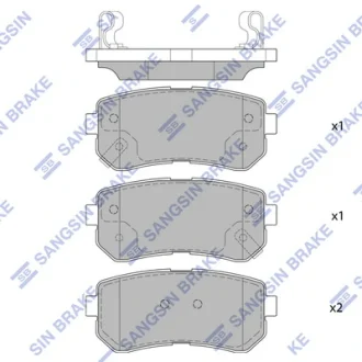 Колодки тормозные задние Hyundai ix20 (08-) Hi-Q (SANGSIN) SP4113