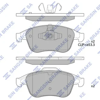 Колодки тормозные передние Renault Laguna (07-), Scenic III (09-) Hi-Q (SANGSIN) SP4055