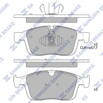 Колодки тормозные передние Volvo XC60 (16-) Hi-Q (SANGSIN) SP4025