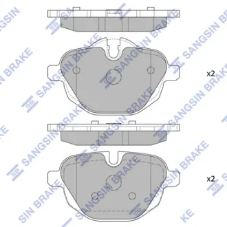 Колодки тормозные задние BMW 5 (11-), X3 (11-), X4 (19-) Hi-Q (SANGSIN) SP2275