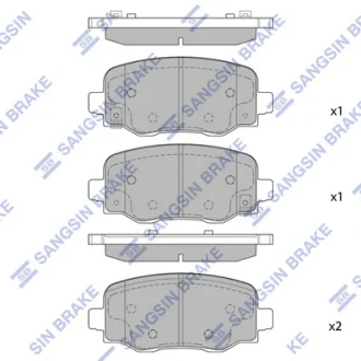 Колодки тормозные задние Fiat 500X (16-), Jeep Renegade (15-) Hi-Q (SANGSIN) SP1917
