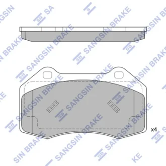 Колодки тормозные передние Renault Clio III (06-), Megane II, III Hi-Q (SANGSIN) SP1877