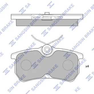 Колодки тормозные задние Ford Fiesta (05-), Focus (-04) Hi-Q (SANGSIN) SP1865