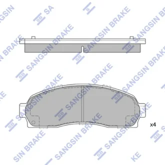 Колодки тормозные передние Ford Explorer (-06), Pontiac Torrent (06-) Hi-Q (SANGSIN) SP1369