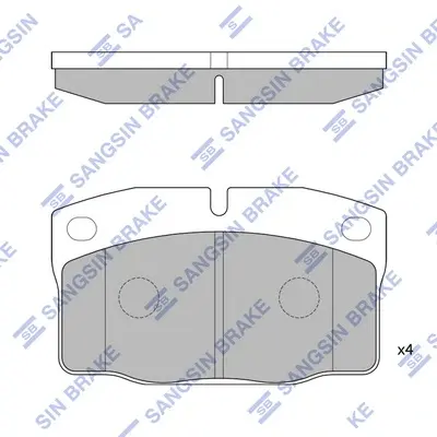 Колодки гальмівні передні Opel Vectra C (05-), Volvo S40, V40 HI-Q Hi-Q (SANGSIN) SP1258 (фото 1)