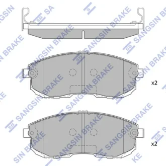 Колодки тормозные передние Nissan Maxima (00-), Infinity G35 AWD (06-) Hi-Q (SANGSIN) SP1107FA