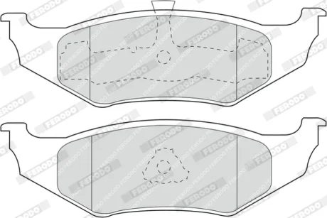 Комплект гальмівних колодок задн (із замком), CHRYSLER 300M, CIRRUS, CONCORDE, LE BARON, LHS, NEON, NEON II, NEW YORKER, PT CRUISER, SARATOGA, SEBRING, STRATUS, VISION, VOYAGER III 1.6-3.8 09.86- FERODO FDB1099