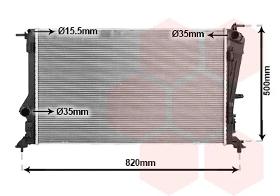 Радіатор охолодження RENAULT KANGOO/ MEGANE 5D 16+ Van Wezel 43012715