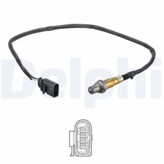 Лямбда-зонд (801мм) AUDI A3, TT SEAT LEON, LEON SC, LEON ST SKODA OCTAVIA III VW GOLF ALLTRACK VII, GOLF VII 1.8/2.0 04.12- Delphi ES2127312B1