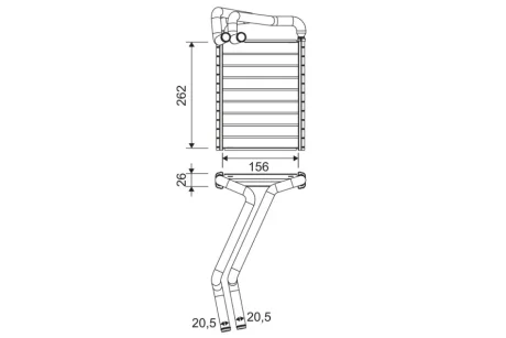 Радіатор пічки HYUNDAI TUCSON KIA SPORTAGE IV 1.6-2.4 06.15- Valeo 811655