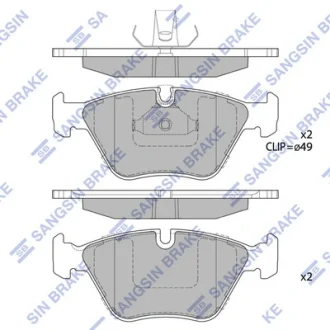 Колодки тормозные передние BMW 5 (-05) Hi-Q (SANGSIN) SP2171
