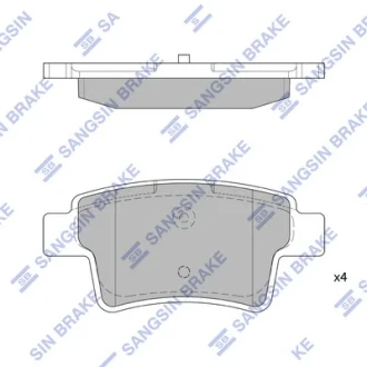 Колодки тормозные задние Citroen C4 Picasso I (07-) Hi-Q (SANGSIN) SP1831
