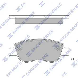 Колодки тормозные передние Renault Megane II (05-), Scenic II (05-) Hi-Q (SANGSIN) SP1808