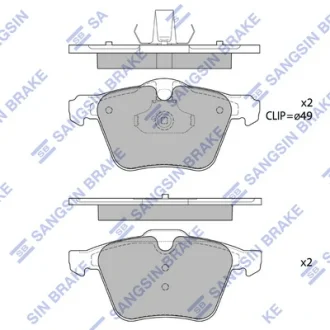 Колодки тормозные передние Ford Mondeo (08-) Hi-Q (SANGSIN) SP1702