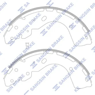 Колодки тормозные задние (барабанного типа) Nissan Navara (15-) Hi-Q (SANGSIN) SA213