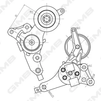Фото 1 - натяжний ролик поліклинового ременя GMB GAT30050 Натяжний ролик поліклинового ременя GMB GAT30050 (фото 1)