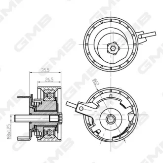 Натяжитель ремня ГРМ Ford Focus III/C‑Max/Kuga II (1.6 EcoBoost (JTDA, JQDA, JQD GMB GTB1060