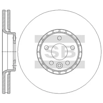 Диск тормозной (кратно 2) передний (вентилируемый) Volvo XC60 (08-) (D=328.0mm) Hi-Q (SANGSIN) SD6108