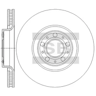 Диск тормозной (кратно 2) передний (вентилируемый) Volvo S60 (-10) (D=315.7mm) Hi-Q (SANGSIN) SD6105