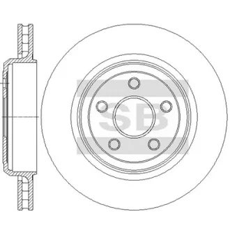 Диск тормозной (кратно 2) задний (вентилируемый) Jeep Grand Cherokee IV (D=350.0 Hi-Q (SANGSIN) SD5548
