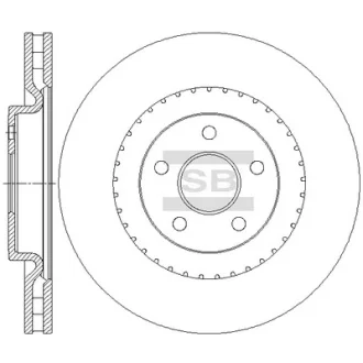 Диск тормозной (кратно 2) передний (вентилируемый) Jeep Grand Cherokee IV (D=380 Hi-Q (SANGSIN) SD5528
