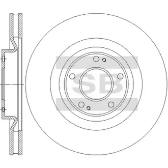Диск тормозной (кратно 2) передний (вентилируемый) Mitsubishi Outlander III (18- Hi-Q (SANGSIN) SD4370