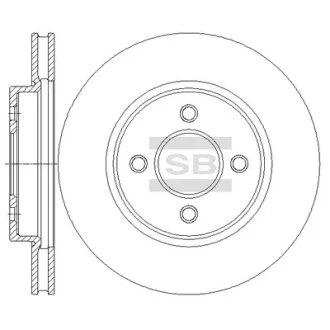 Фото 1 - диск тормозной (кратно 2) передний (вентилируемый) Nissan Note E11 (06-) (D=259. Hi-Q (SANGSIN) SD4253 Диск тормозной (кратно 2) передний (вентилируемый) Nissan Note E11 (06-) (D=259. Hi-Q (SANGSIN) SD4253 (фото 1)