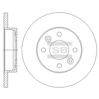 Диск тормозной (кратно 2) передний Dacia Logan (04-) (D=237.7mm) Hi-Q (SANGSIN) SD3050