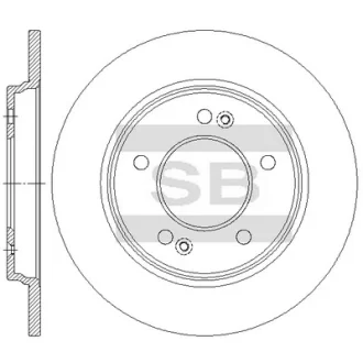 Диск тормозной (кратно 2) задний Creta (16-) (D=262.0mm) Hi-Q (SANGSIN) SD1173