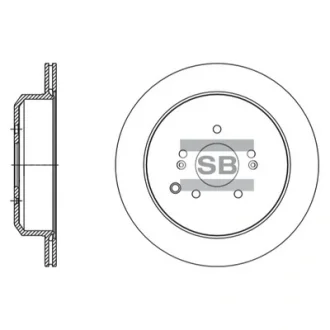 Диск тормозной (кратно 2) задний (вентилируемый) Hyundai IX55 (08-) (D=324.0mm) Hi-Q (SANGSIN) SD1133