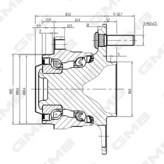 Ступица колеса заднего Honda CR-V 12-16/ Acura RDX 14-16 GMB GH35120M