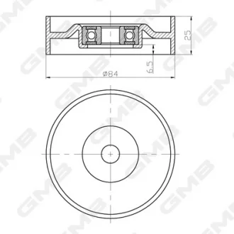 Ролик ремня ГРМ Nissan Almera/Primera/Note/Tiida (1.5/1.6/1.8 gasoline (QG15DE, GMB GTC1180