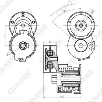 Ролик натяжной ремня генератора Renault Megane II/III/ Laguna II/ Scenic II (GAT GMB GAT20980