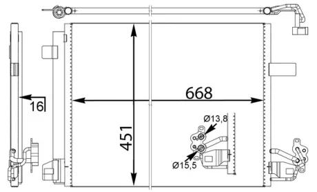 Радіатор кондиціонера MAHLE KNECHT AC 774 000S