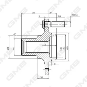Ступица колеса переднего Hyundai Accent 20-/i20 GMB GH10330 (фото 1)