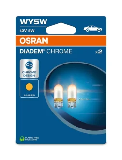 Автолампа : |WY5W| 12V |W2.1X9.5D| (DIADEM CHROME) ХРОМОВАНА OSRAM 2827DC-2BL (фото 1)