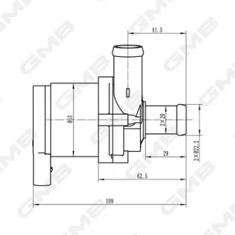 Насос водяной дополнительный электрический Audi A4/S4/S4/ VW Transporter T5/T6 (GMB GEWVW002