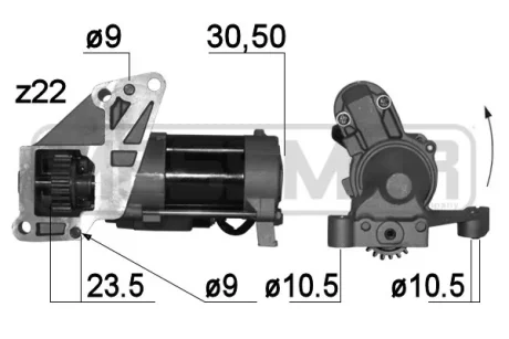 Стартер CHRYSLER,DODGE,JEEP,MITSUBISHI ERA 220788A