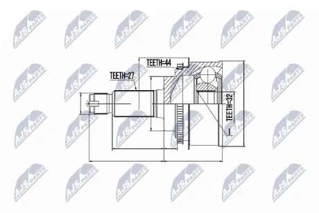 Шрус полуоси Nty NPZSB012