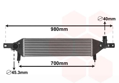 Інтеркулер NISSAN QASHQAI 2/10>14 J10 (вир-во) Van Wezel 33004409